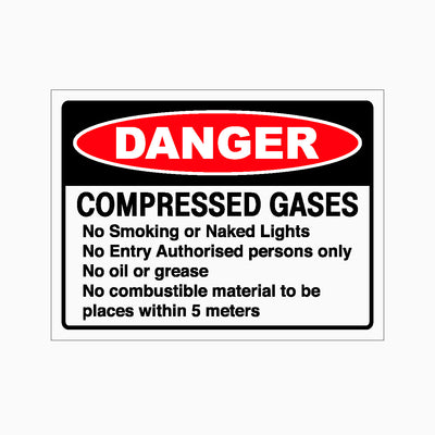 DANGER COMPRESSED GASES