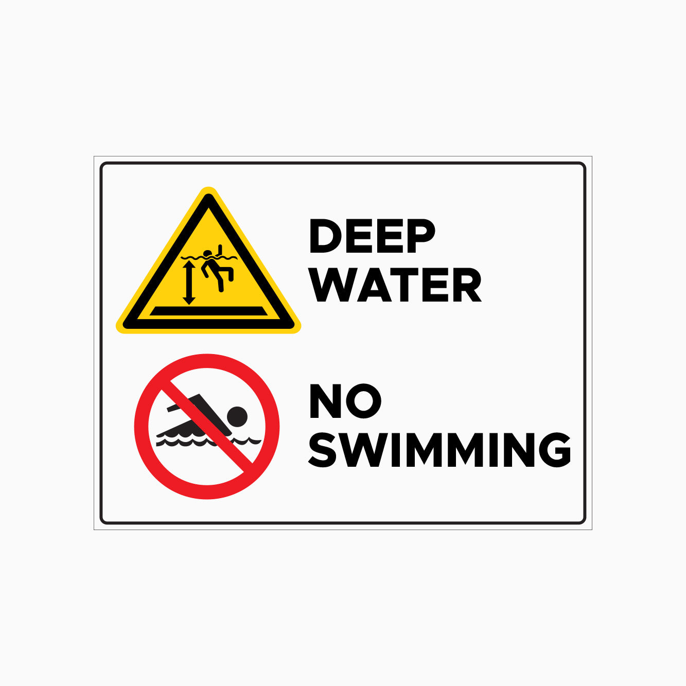 Deep Water - No Swimming Sign | Safety Signs Australia | GET SIGNS ...