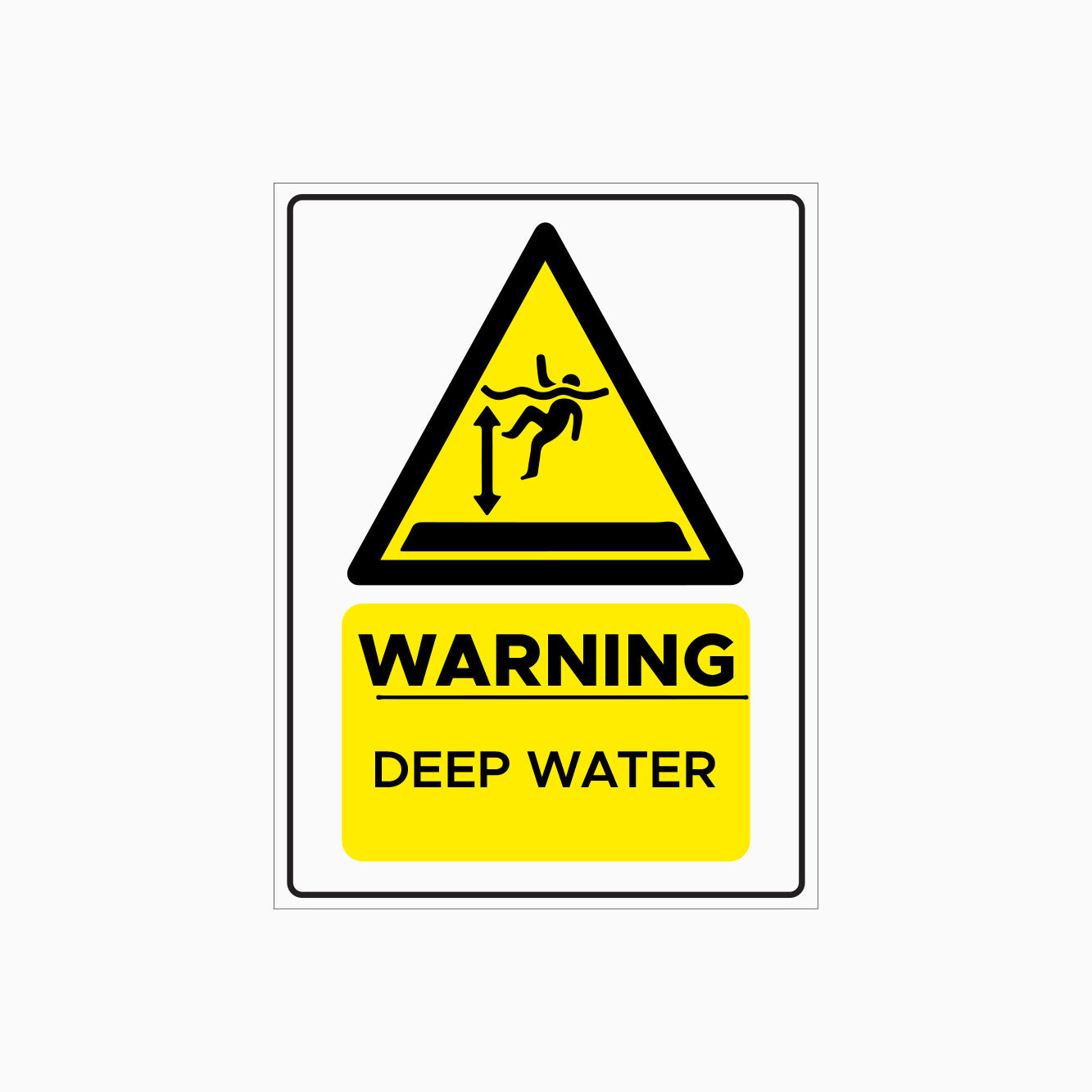 WARNING SIGN - DEEP WATER SIGN