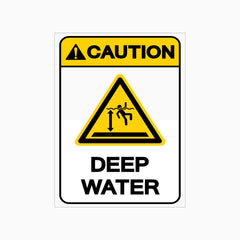 DANGER DEEP WATER SIGN – Get signs