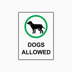 DOGS ALLOWED SIGN
