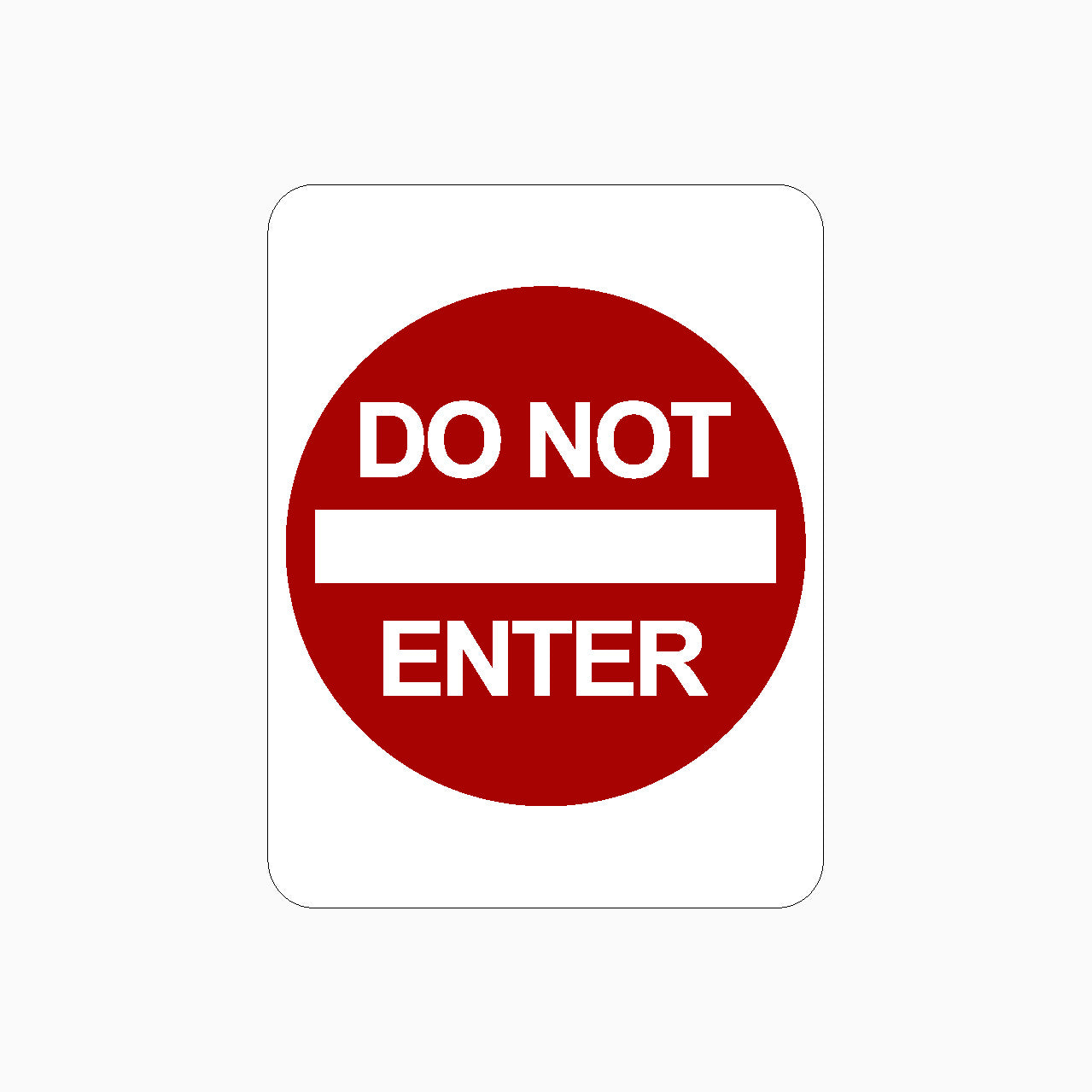DO NOT ENTER SIGN - ROAD NAD TRAFFIC SIGN