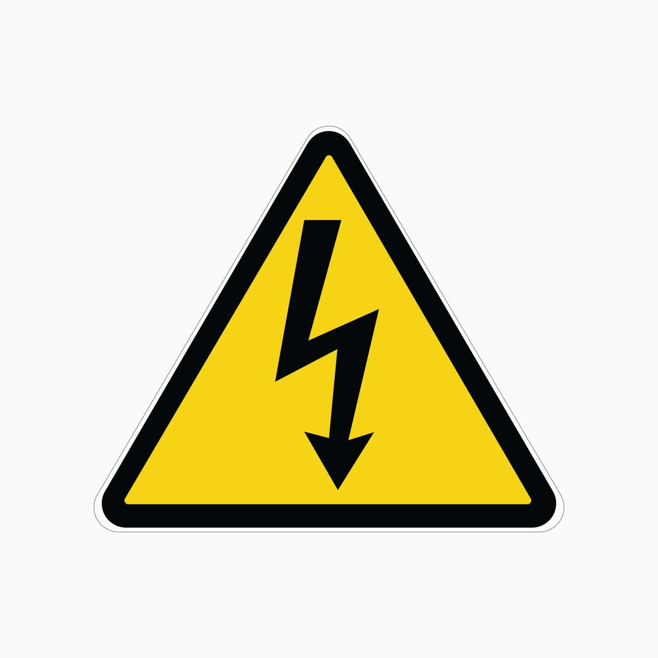 DANGER HIGH VOLTAGE TRIANGLE STICKERS (Pack of 10) (Electrical Shock Symbol)