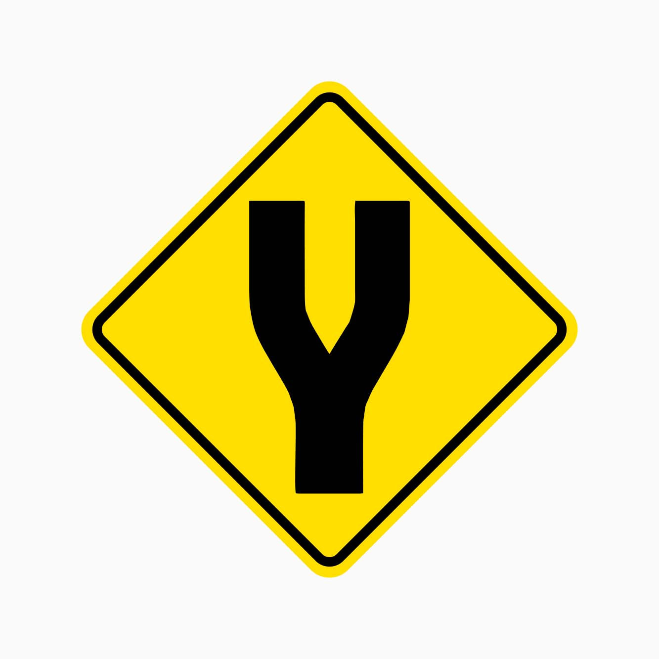 START DIVIDED ROAD SIGN W4-4 - GET SIGNS