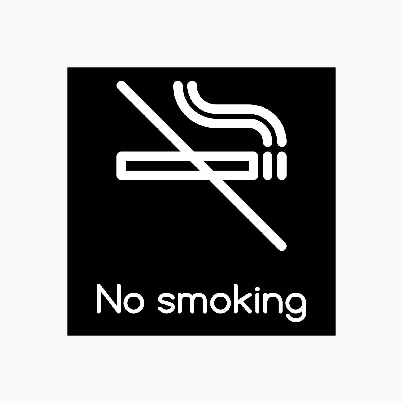 NO SMOKING SIGN - GET SIGNS 200MM X200MM