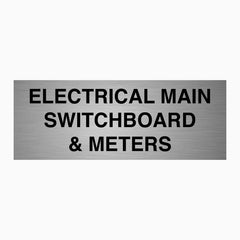ELECTRICAL MAIN SWITCHBOARD & METERS SIGN