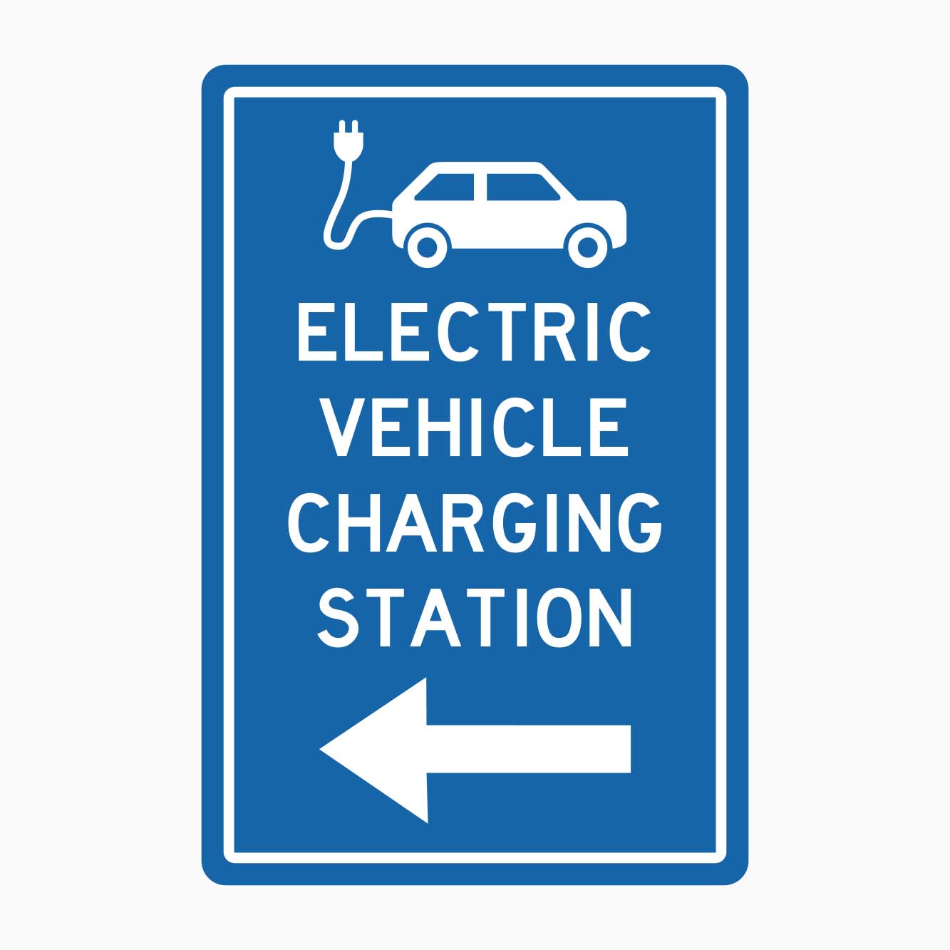 ELECTRIC VEHICLE CHARGING STATION SIGN LEFT ARROW - GET SIGNS