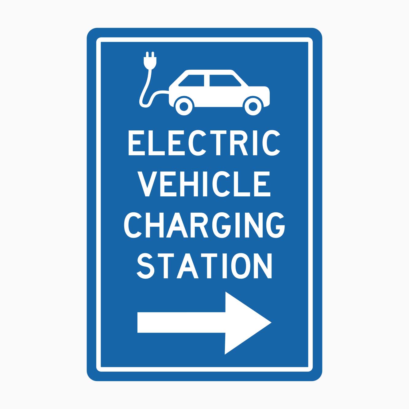 ELECTRIC VEHICLE CHARGING STATION SIGN RIGHT ARROW - GET SIGNS - AUSTRALIA