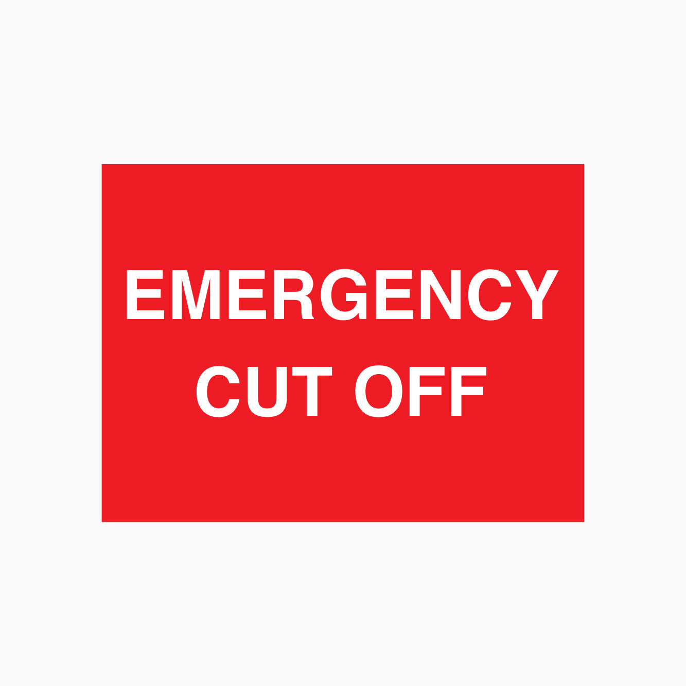 EMERGENCY CUT OFF SIGN