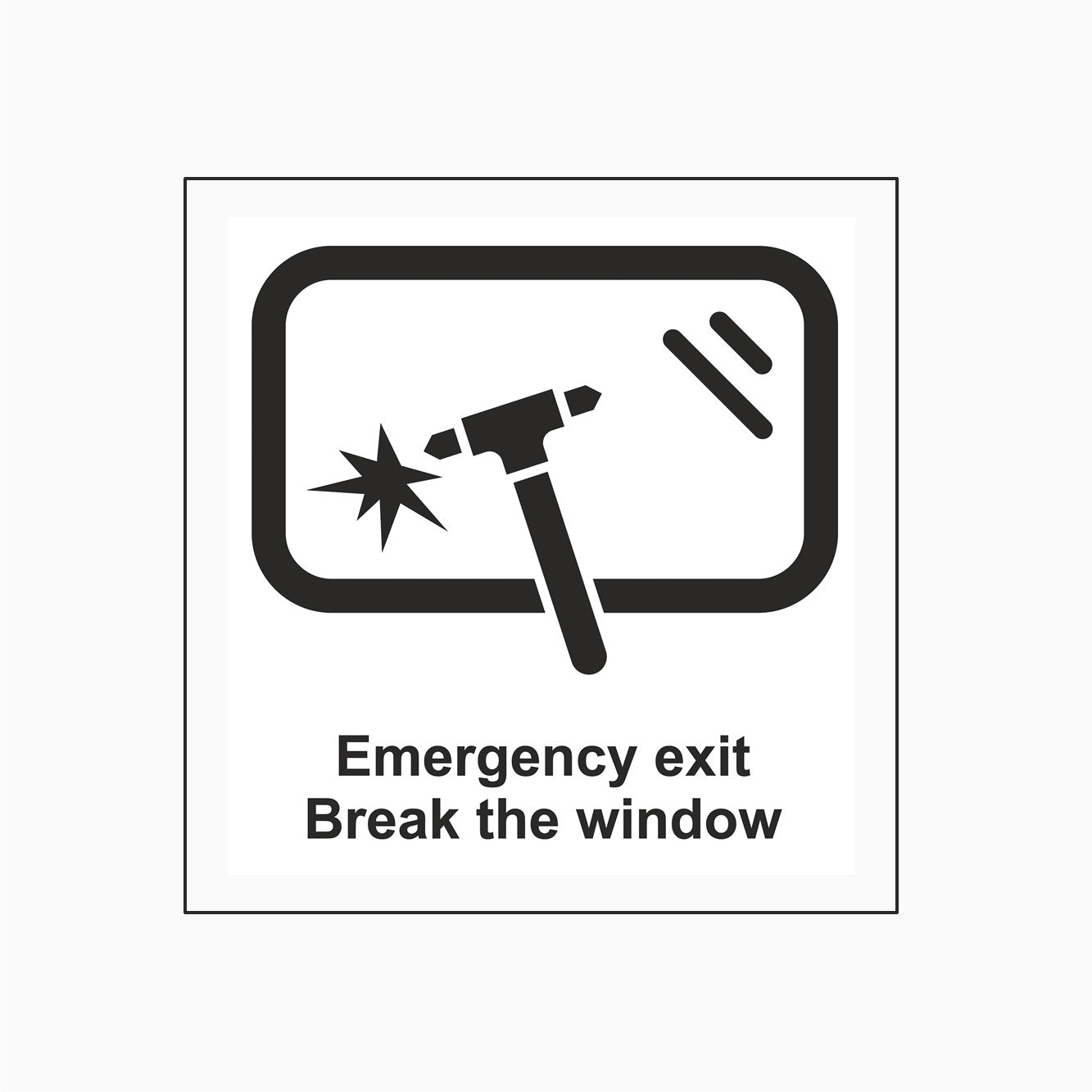 EMERGENCY EXIT BREAK THE WINDOW STICKER | GET SIGNS Australia – Get signs