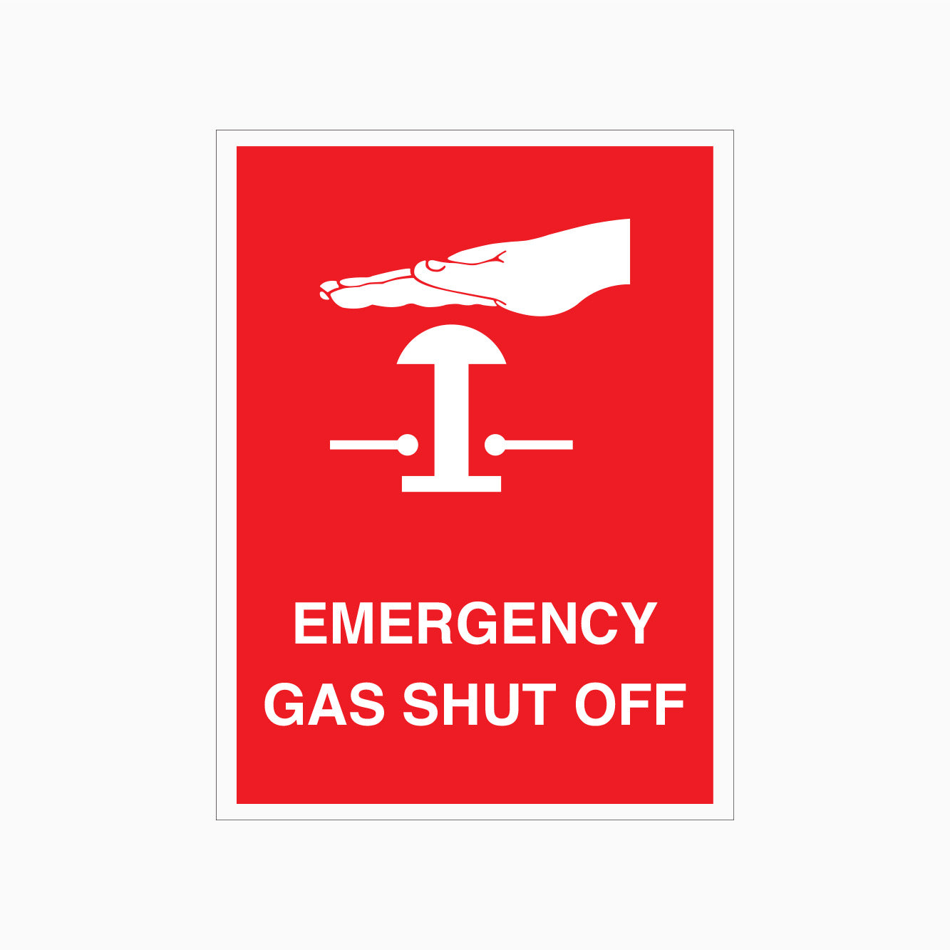 EMERGENCY GAS SHUT OFF SIGN – Get signs