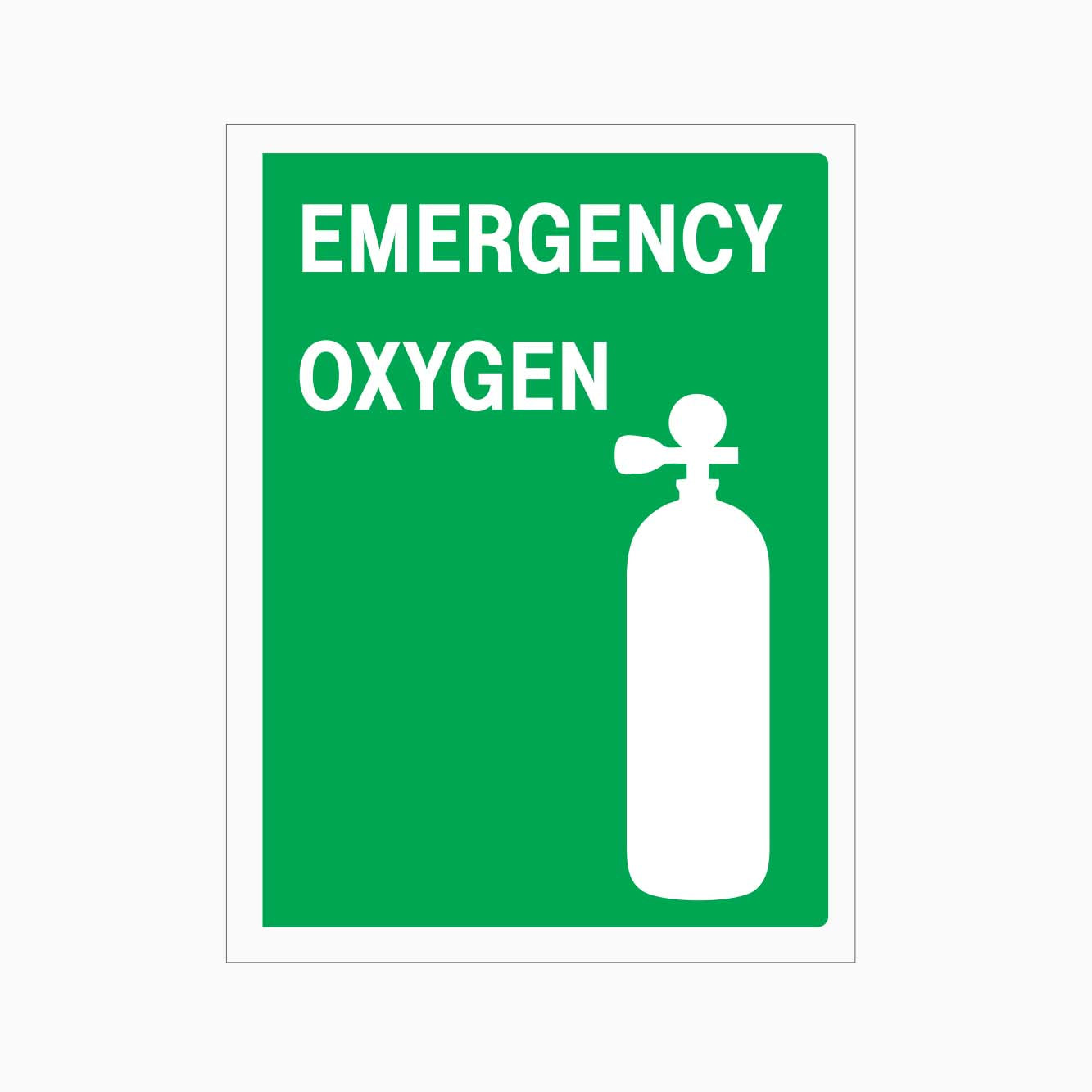 EMERGENCY OXYGEN SIGN - GET SIGNS