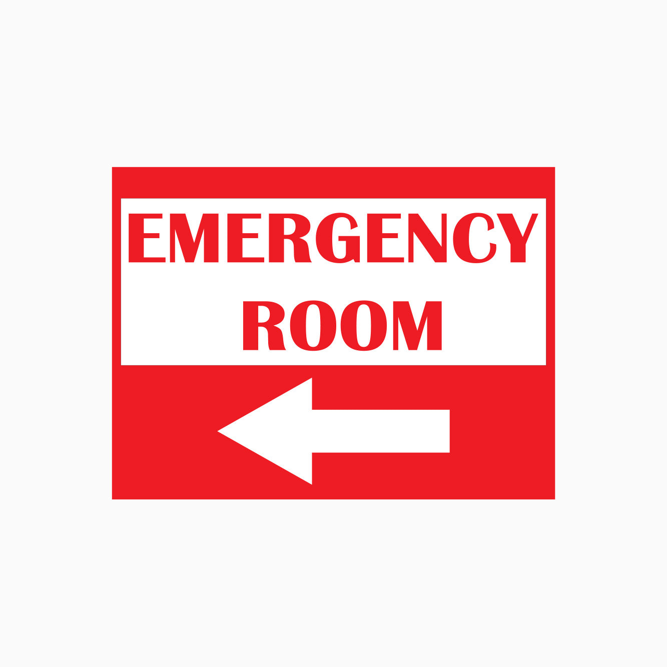 EMERGENCY ROOM SIGN (LEFT & RIGHT POINT) – Get signs