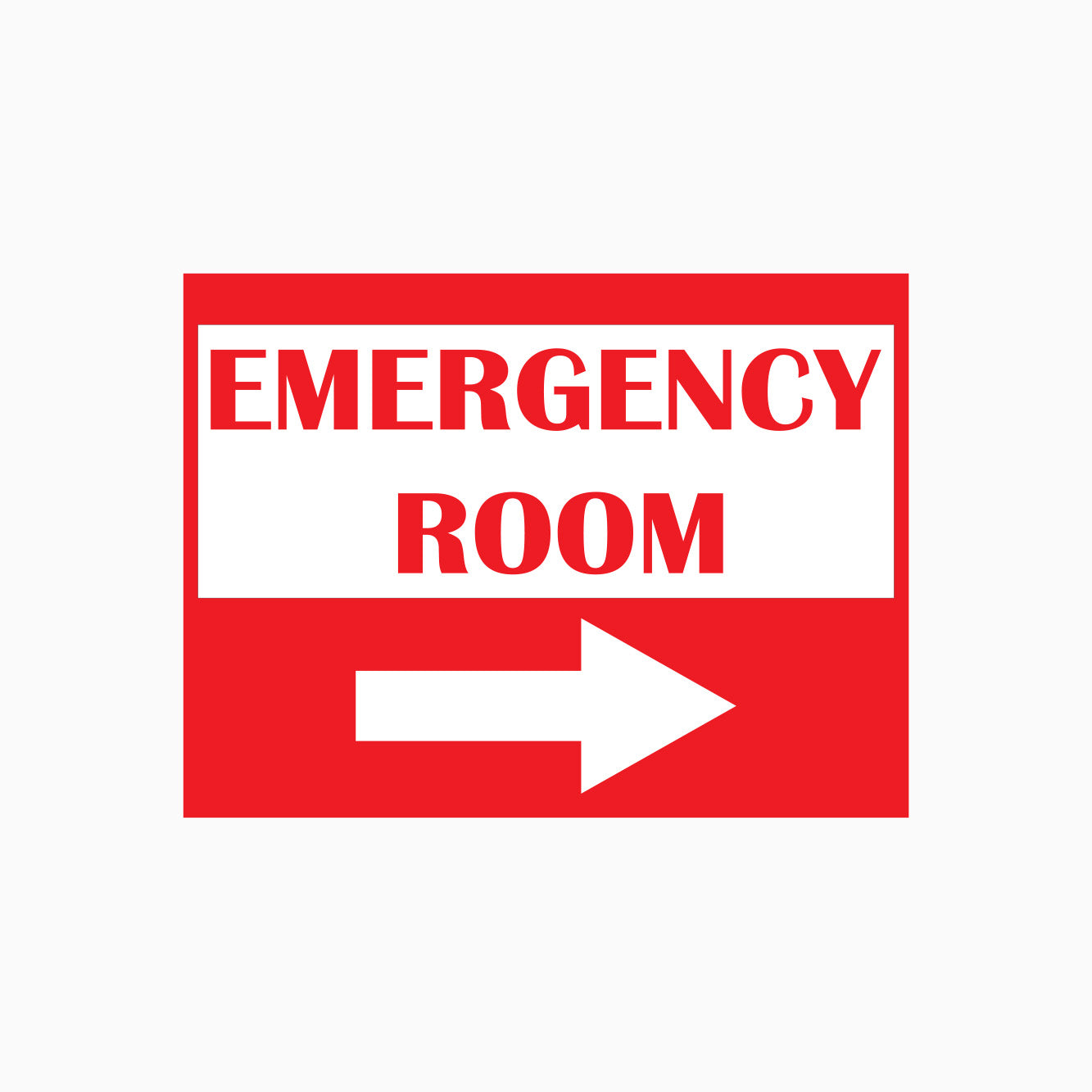 EMERGENCY ROOM SIGN (LEFT & RIGHT POINT) – Get signs