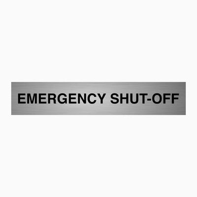 EMERGENCY SHUT- OFF SIGN