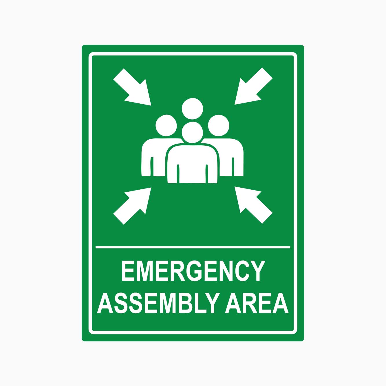 EMERGENCY ASSEMBLY AREA SIGN | GET SIGNS – Get signs