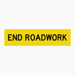 END ROADWORK SIGN