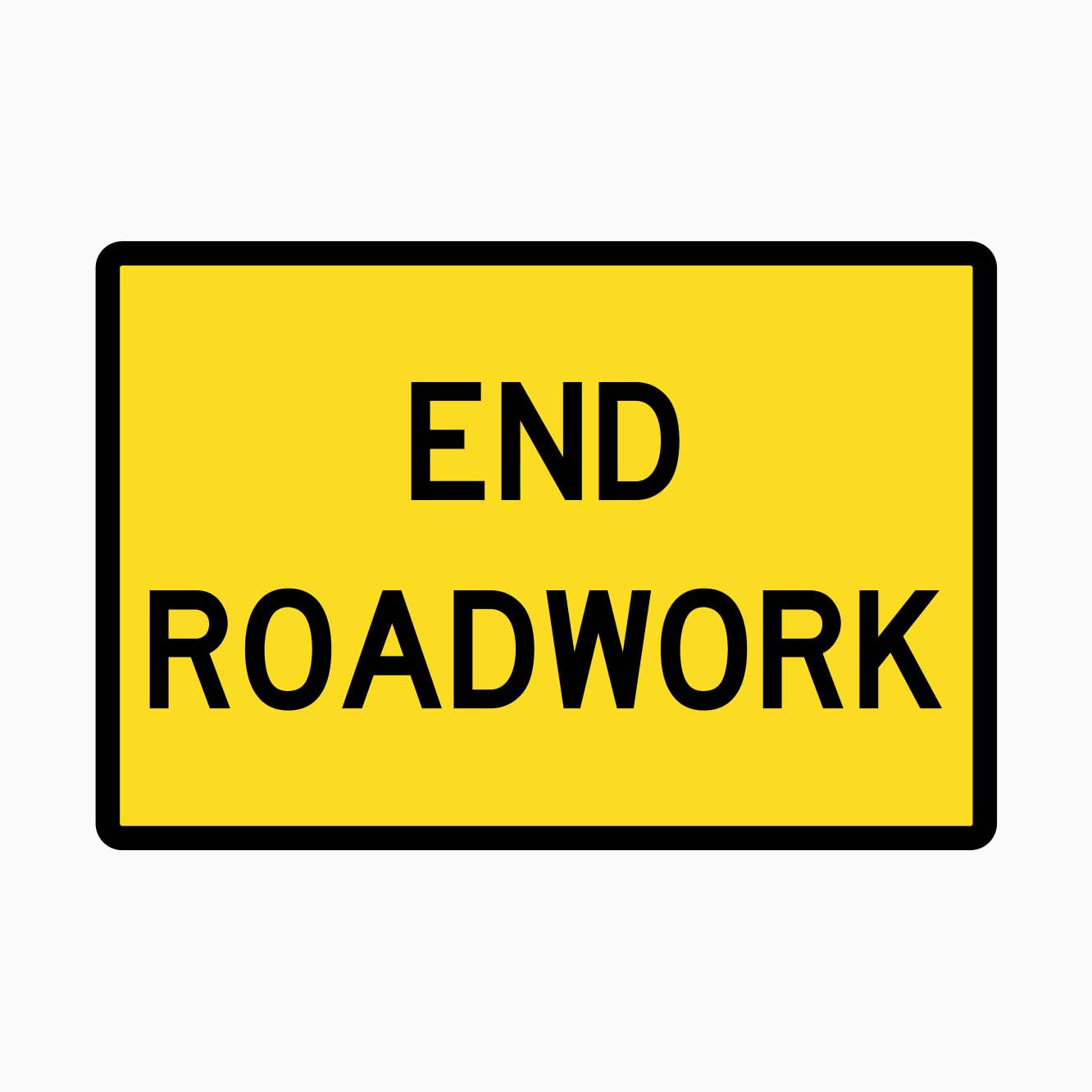 END ROADWORK SIGN