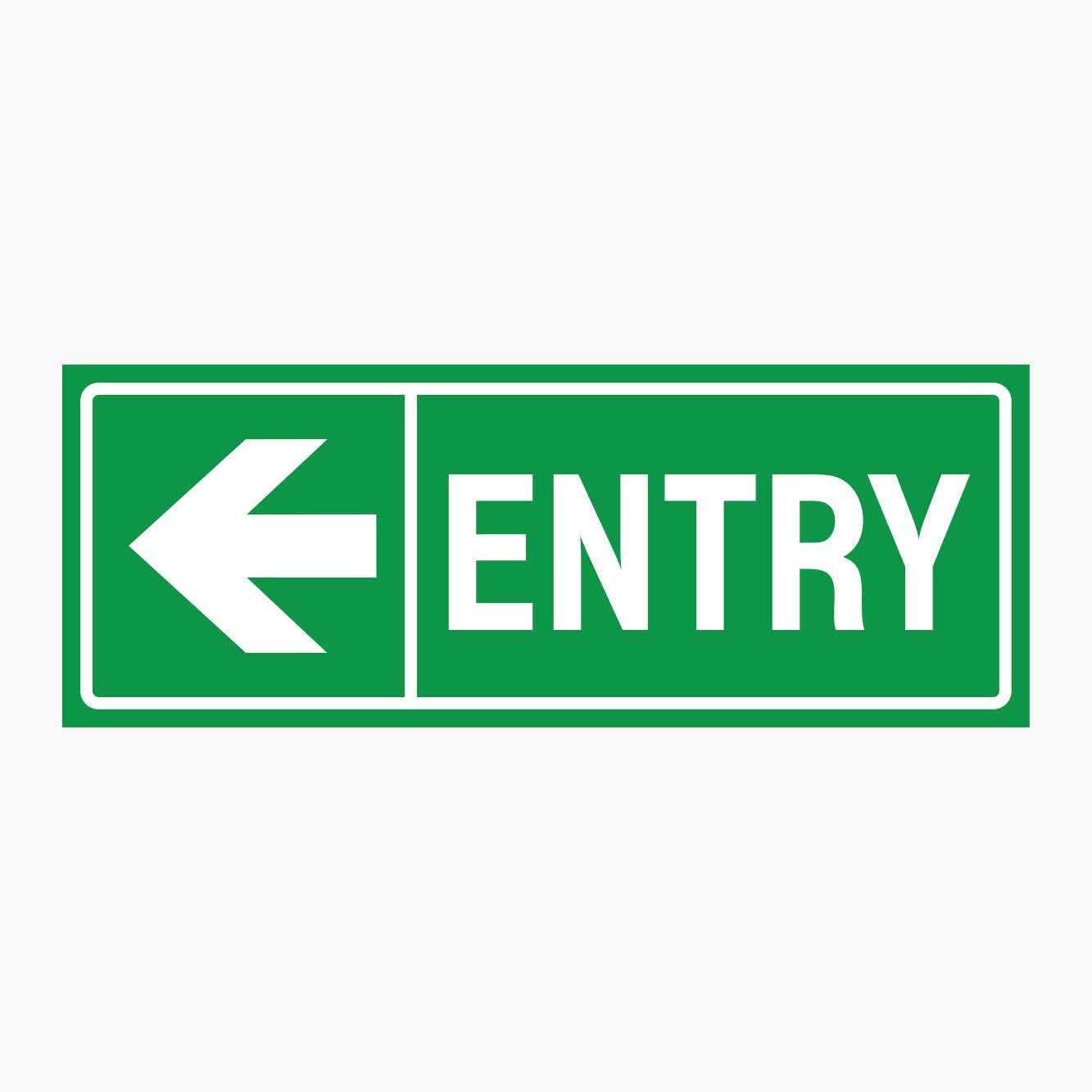 ENTRY SIGN WITH LEFT ARROW - GET SIGNS