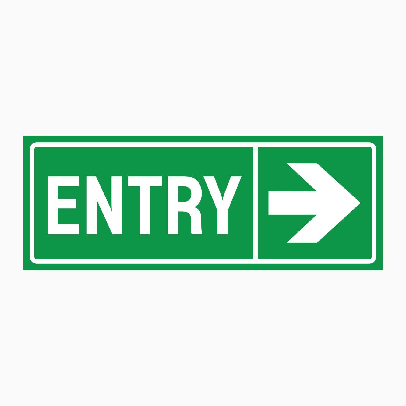 ENTRY SIGN WITH RIGHT ARROW - GET SIGNS