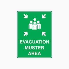 EVACUATION MUSTER AREA SIGN