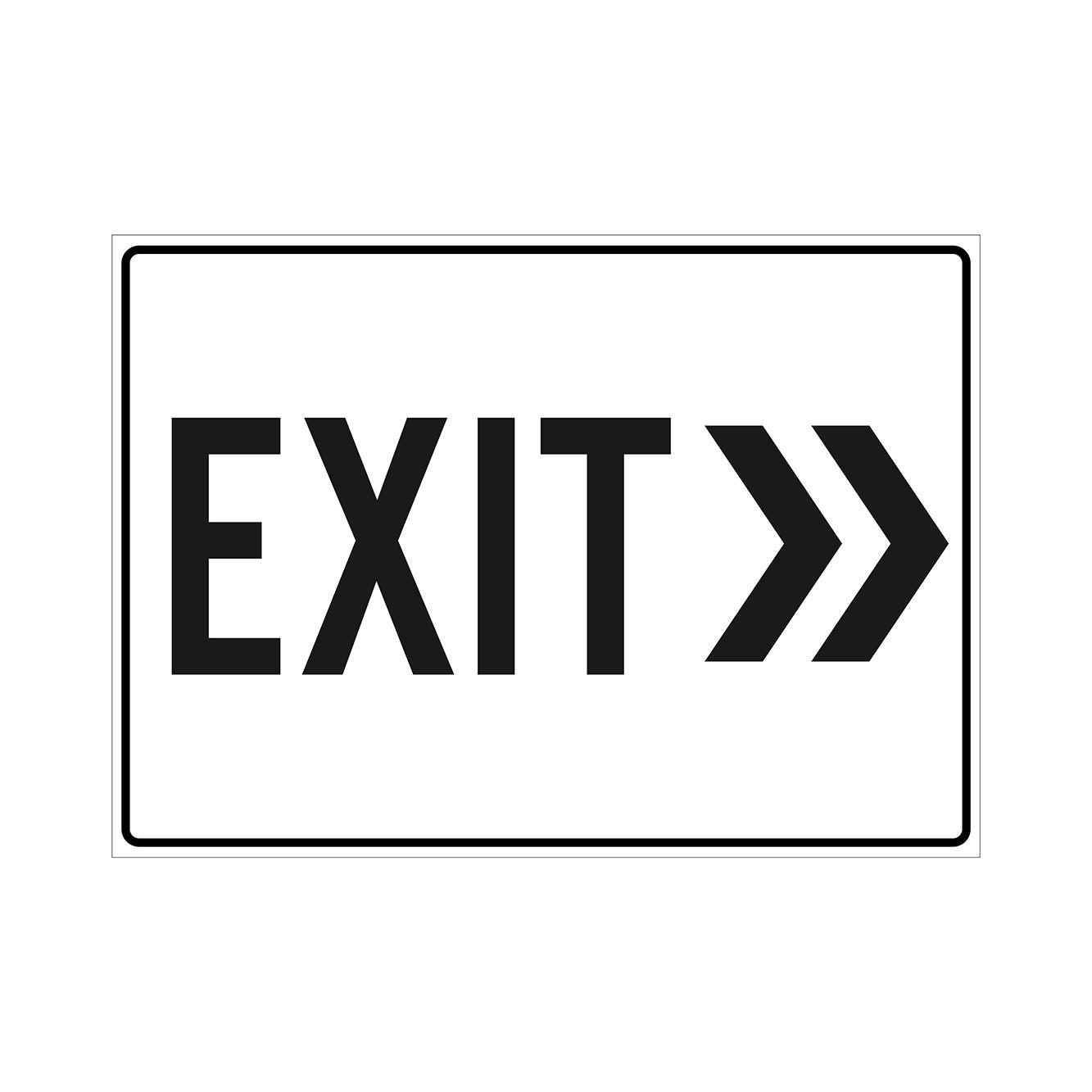 EXIT SIGN - left & right point sign