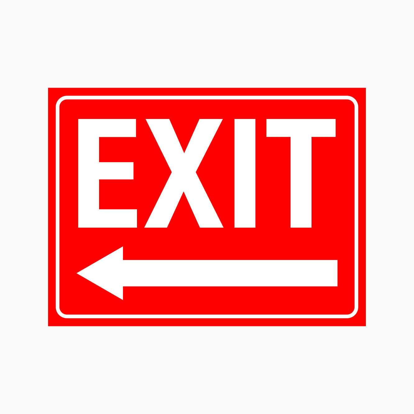 EXIT Left Arrow SIGN- GET SIGNS