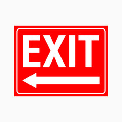 EXIT SIGN (Left Arrow)