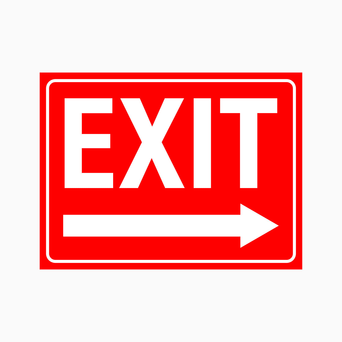 EXIT SIGN - Right Arrow - GET SIGNS