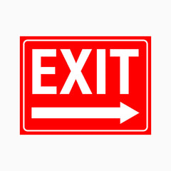 EXIT SIGN with Right Arrow