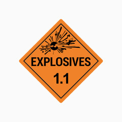 EXPLOSIVES 1.1 SIGN