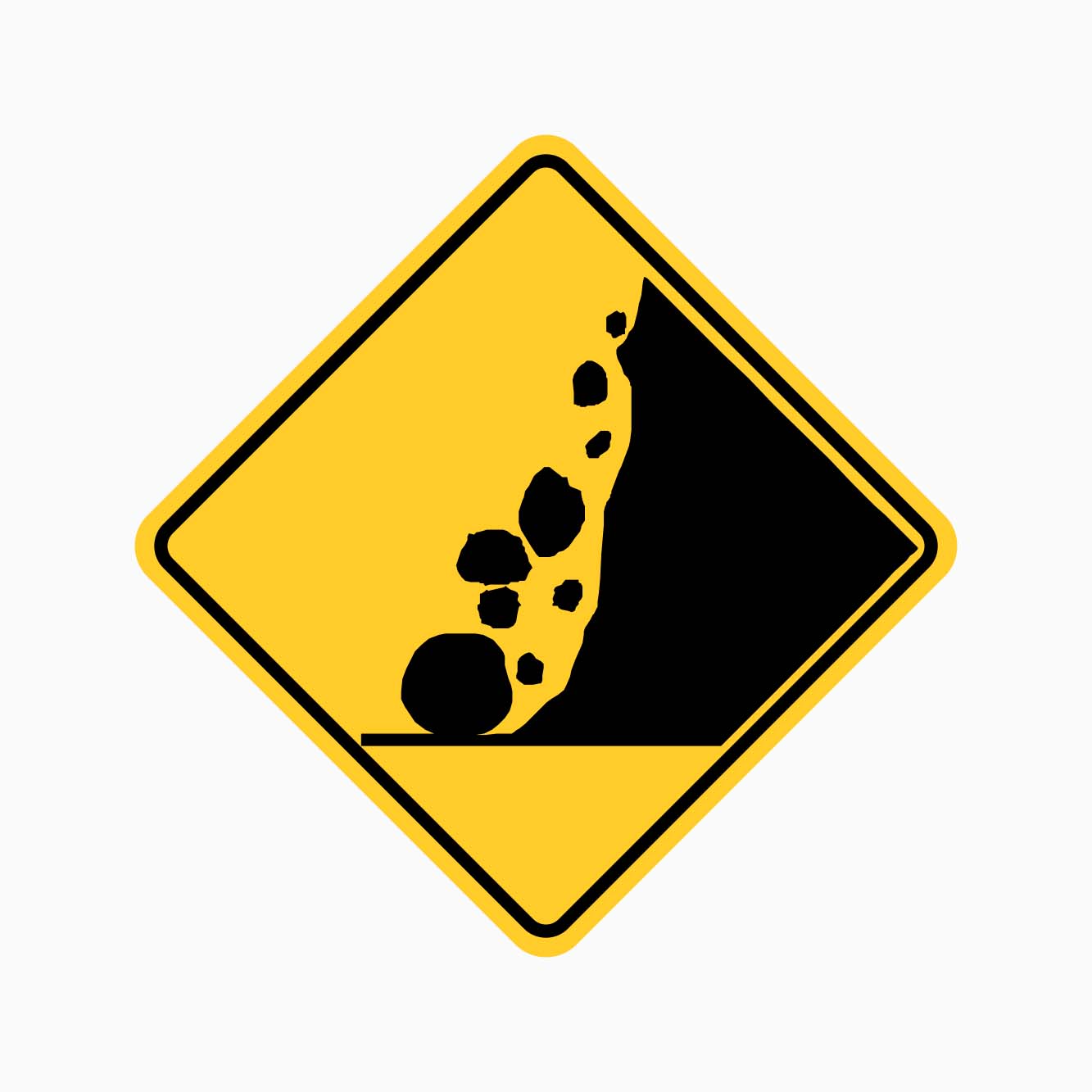 FALLEN ROCKS Right SIGN 