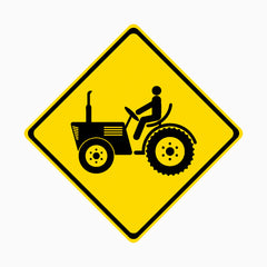 FARM MACHINERY CROSSING SIGN