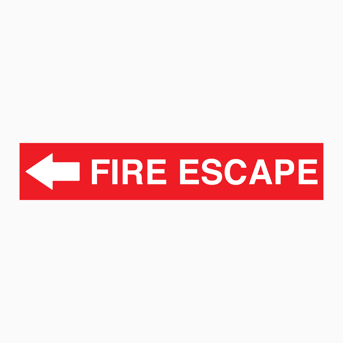 FIRE ESCAPE SIGN  LEFT ARROW