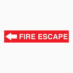 FIRE ESCAPE SIGN (LEFT and RIGHT POINT)