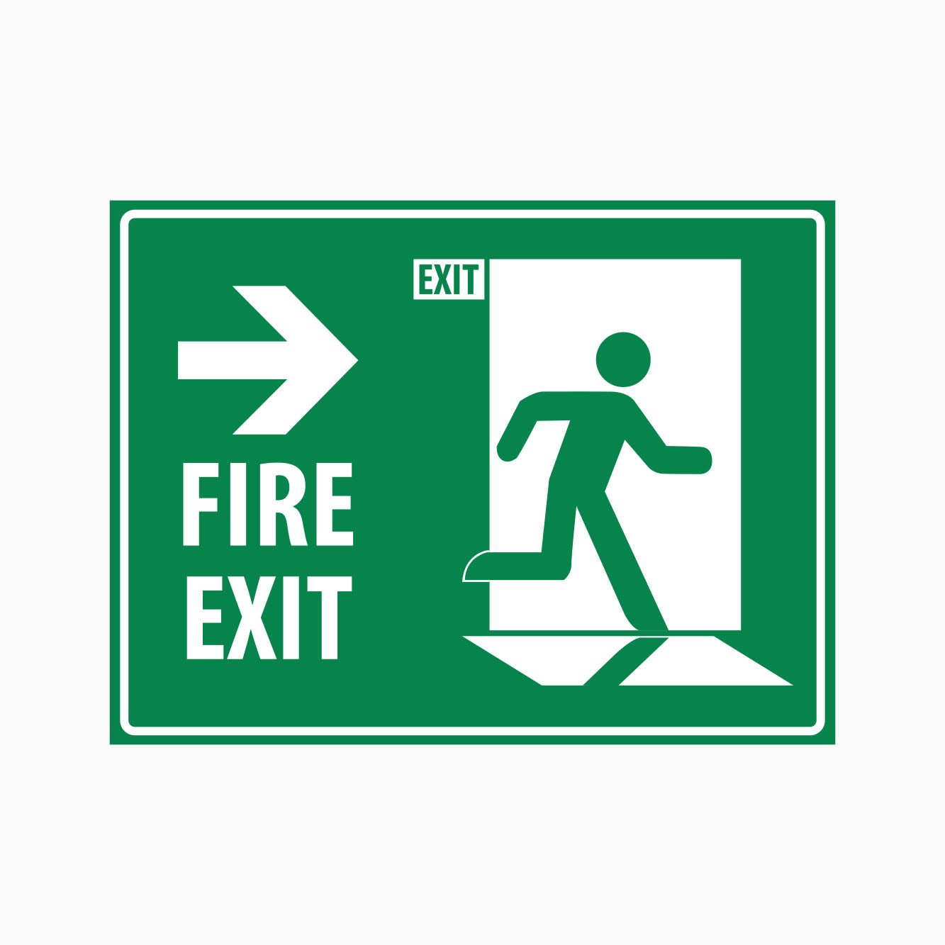 FIRE EXIT SIGN - Right Arrow - GET SIGNS