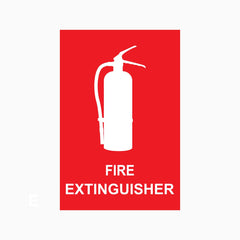 L Shape - Fire Extinguisher Wall Sign