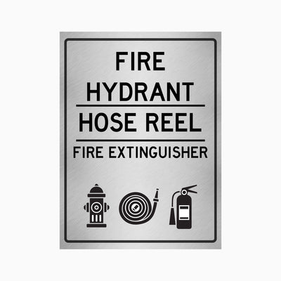 FIRE HYDRANT HOSE REEL FIRE EXTINGUISHER SIGN