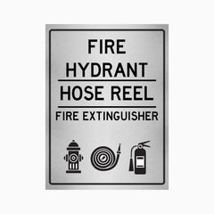 FIRE HYDRANT HOSE REEL FIRE EXTINGUISHER SIGN