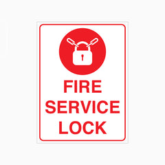 FIRE SERVICE LOCK SIGN
