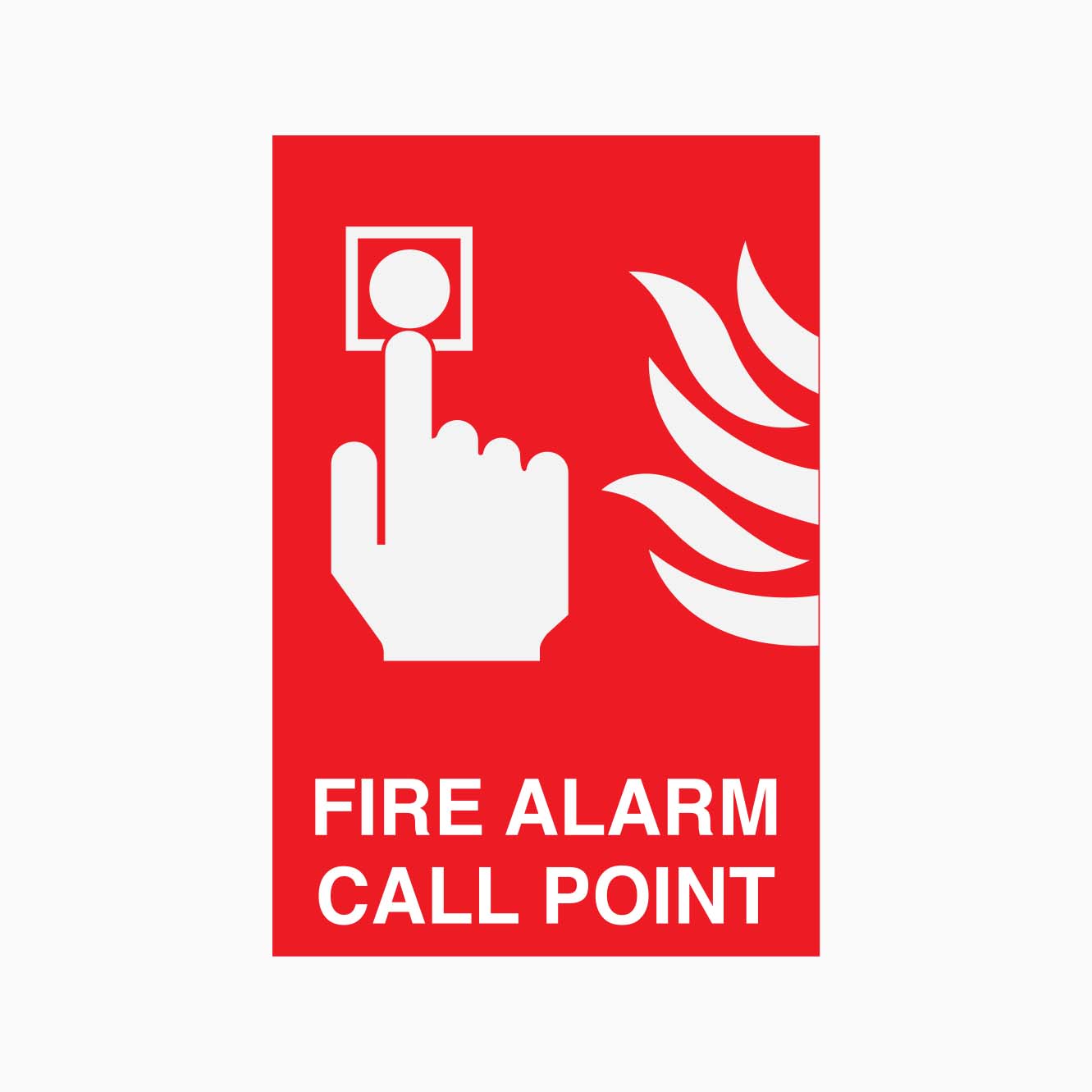 FIRE ALARM CALL POINT SIGN - L Shape (Double-Sided) | GET SIGNS – Get signs