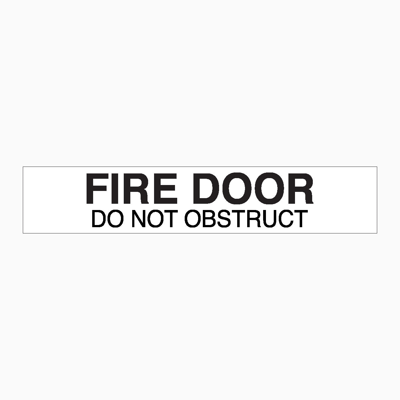 FIRE DOOR DO NOT OBSTRUCT SIGN - GET SIGNS