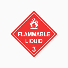 FLAMMABLE LIQUID 3 SIGN