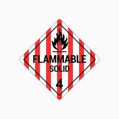 FLAMMABLE SOLID 4 SIGN