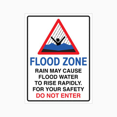 WARNING FLOODWAY RAIN MAY CAUSE FLOOD WATER TO RISE RAPIDLY SIGN – Get ...