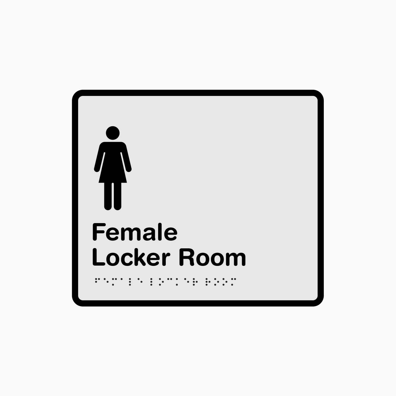 Female Locker Room Braille & Tactile Sign - get signs