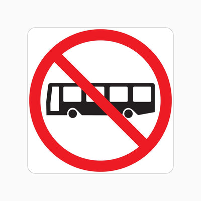 NO BUSES SIGN