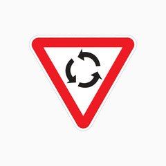 GIVE WAY - ROUNDABOUT SIGN