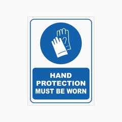 HAND PROTECTION MUST BE WORN SIGN