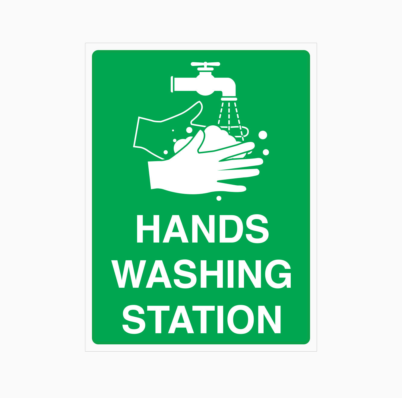 HANDS WASHING STATION SIGN - GET SIGNS